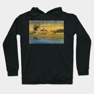 A River Nile Island With Cattle Hoodie